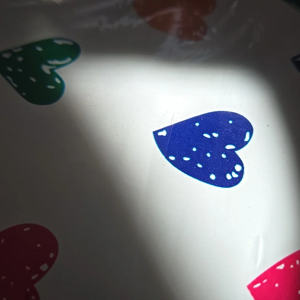 Mylar Colorful Heart Pattern Polymailer White with Multi Hearts Office Supply